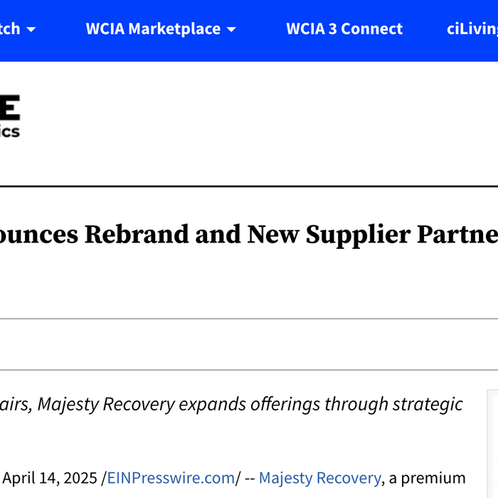 Screenshot of Majesty Recovery's Press Release