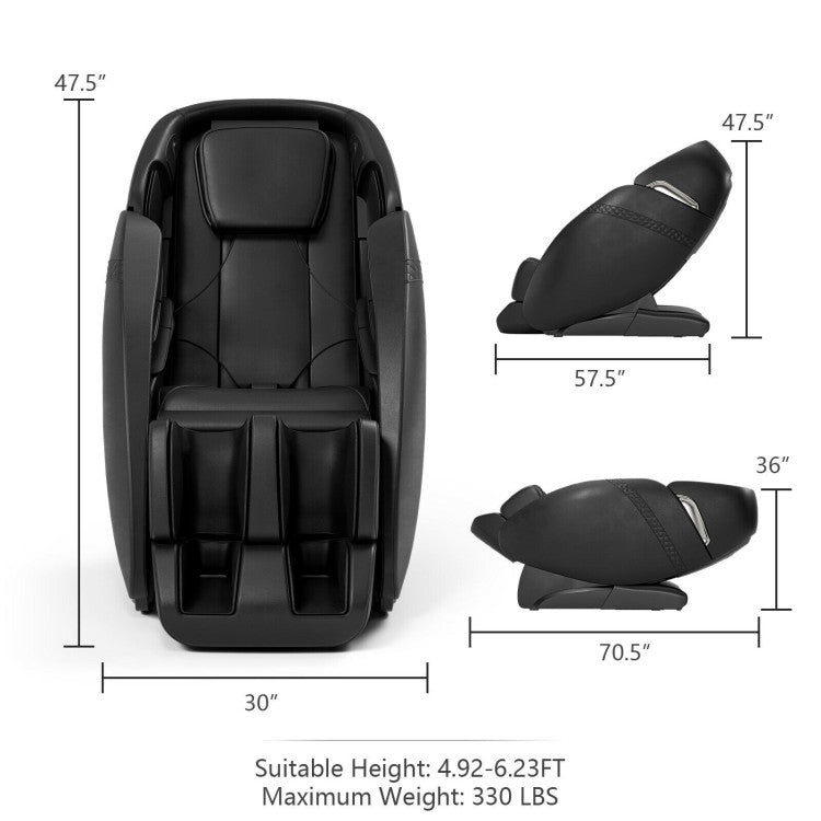 Costway Relaxation 09 - Electric Zero Gravity Heated Massage Chair with SL Track JL10009WL