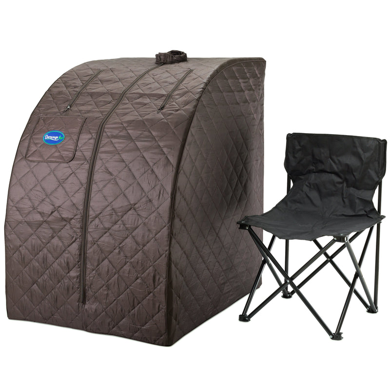 Durasage Health Personal Steam Sauna for Weight Loss, Detox & Relaxation at Home, Chair Included - Black Coffee DSS-M-08