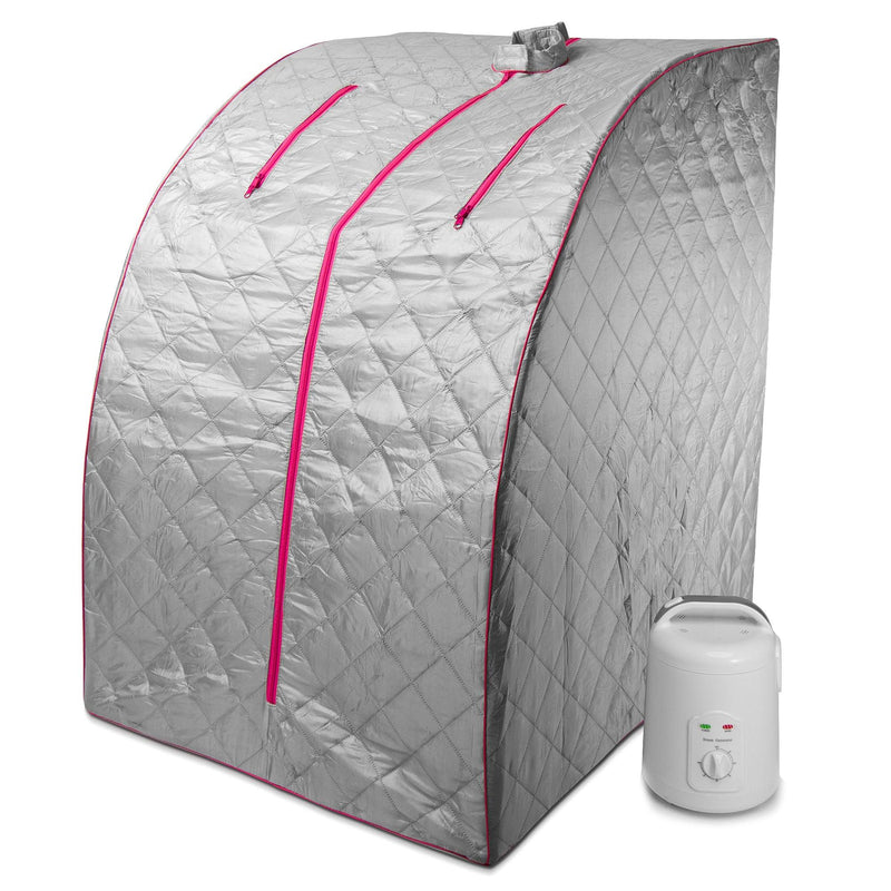 Durasage Health Lightweight Personal Steam Sauna for Weight Loss, Detox & Relaxation, 60 Minute Timer - Pink SS03-Pink