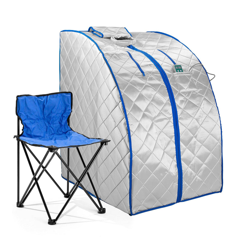 Durasage Health Infrared Heated Personal Sauna with Heating Foot Pad and Chair FIS-101