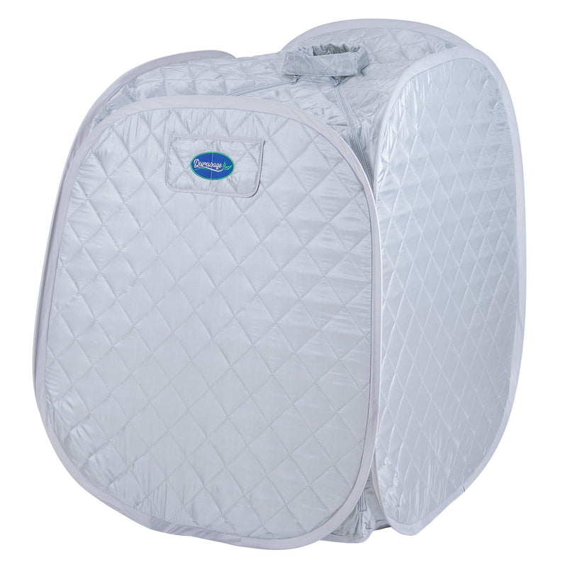 Durasage Health Personal Foldable Steam Sauna for Weight Loss, Detox, Relaxation at Home, 60 Minute Timer, 800 Watt Steam Generator, Chair Included (Silver) DFS-M-01