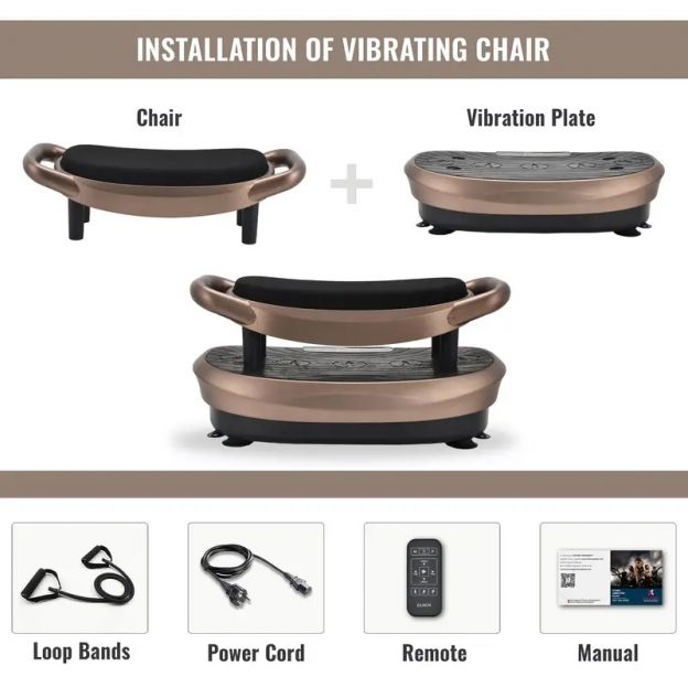 Dr. Fuji 3D Vibration Plate Exercise Machine with Unique Vibrating Seat FJ-2025-1