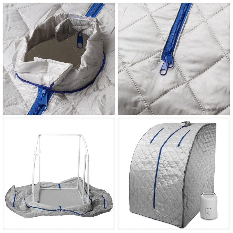 Durasage Health Lightweight Personal Steam Sauna for Weight Loss, Detox & Relaxation, 60 Minute Timer - Blue SS03-Blue