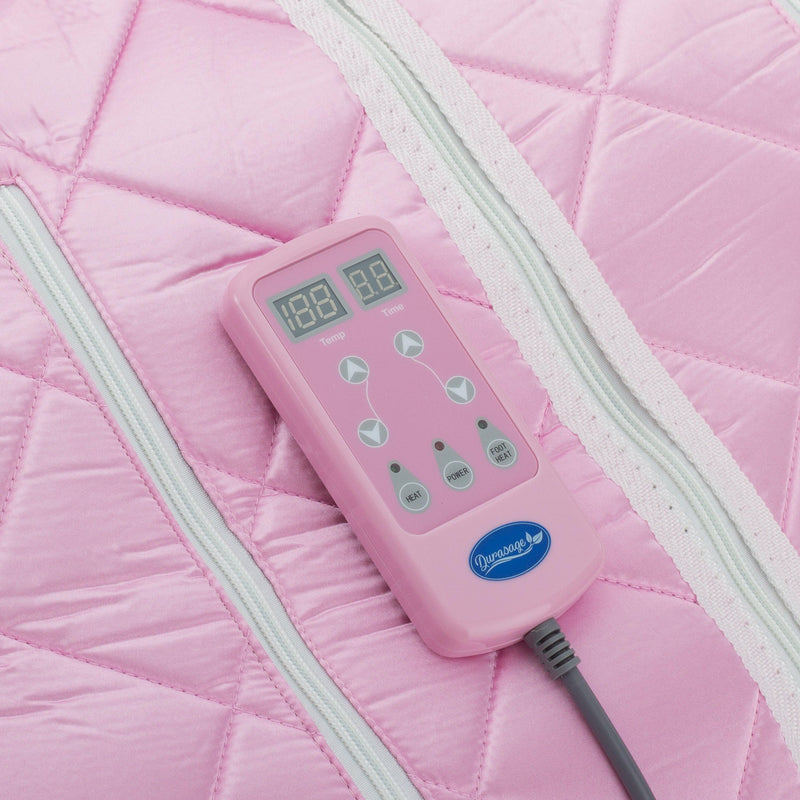Durasage Health Large Portable Low EMF Negative Ion Indoor Sauna with Chair and Heated Footpad Included - Light Pink DIF-5000_LPINK