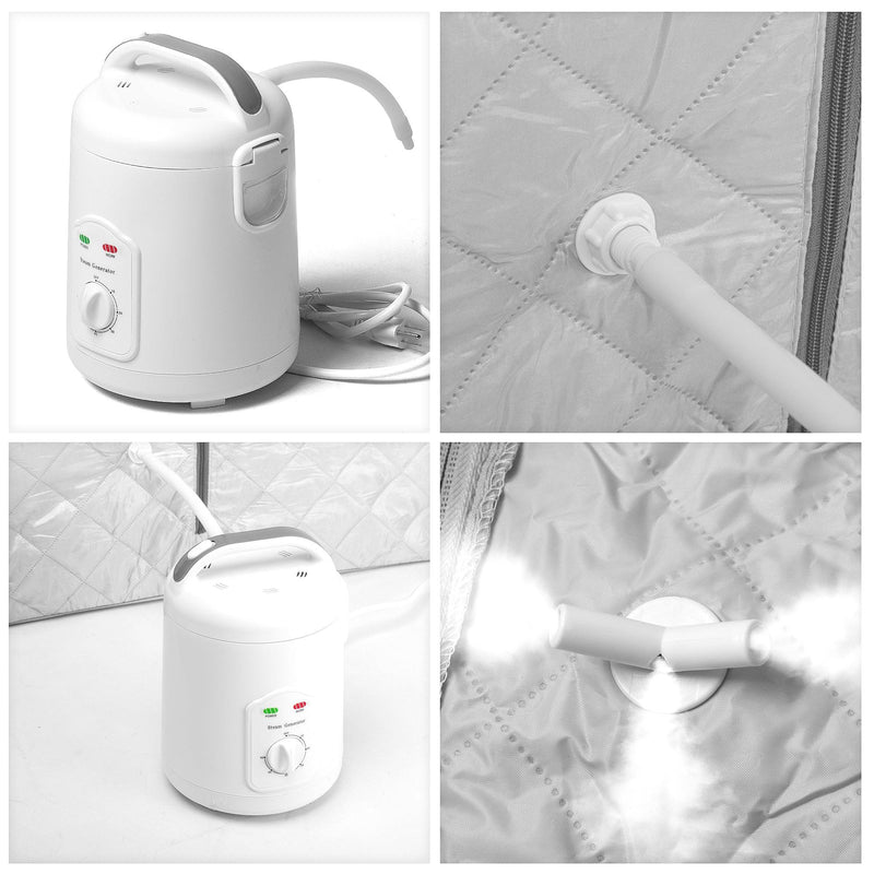 Durasage Health Portable Personal Therapeutic Spa Home Steam Sauna Weight Loss Slimming Detox (Gray Outline) SS03-Gray