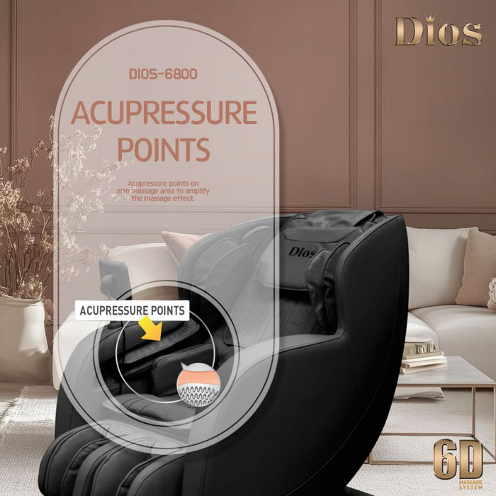 Kahuna Dios Massage Chair 6D Dual Core Air Roller SL-track Dios6800