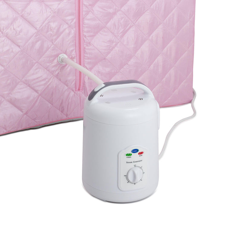 Durasage Health Oversized Portable Steam Sauna for Weight Loss, Detox & Relaxation at Home, Chair Included - Pink DSS-XL-06