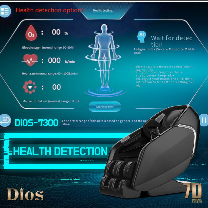 Kahuna Dios Massage Chair 7D Dual Core Air Roller SL-track with 3D Calf Kneading Dios 7300