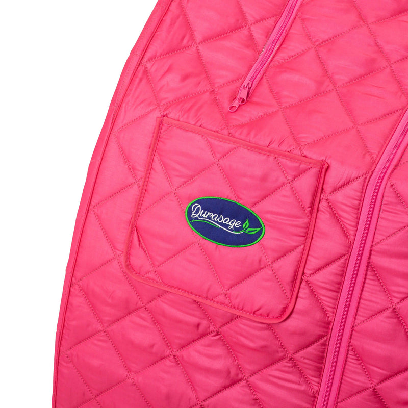 Durasage Health Lightweight Portable Personal Steam Sauna Spa for Relaxation at Home, 60 Minute Timer, 800 Watt Steam Generator, Chair Included - Fuchsia DSS-M-05