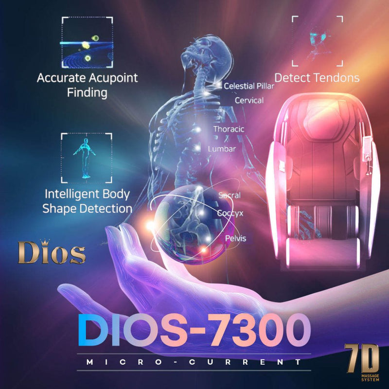 Kahuna Dios Massage Chair 7D Dual Core Air Roller SL-track with 3D Calf Kneading Dios 7300