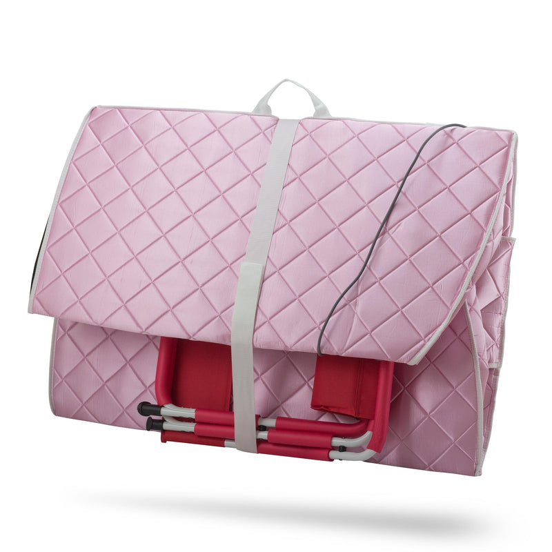 Durasage Health Large Portable Low EMF Negative Ion Indoor Sauna with Chair and Heated Footpad Included - Light Pink DIF-5000_LPINK