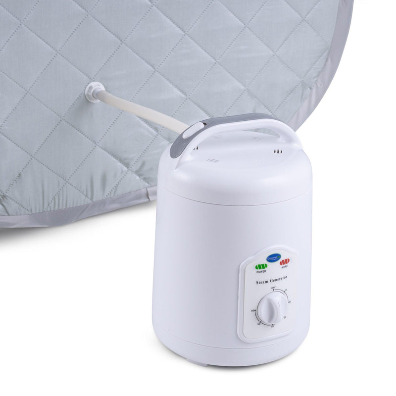 Durasage Health Personal Foldable Steam Sauna for Weight Loss, Detox, Relaxation at Home, 60 Minute Timer, 800 Watt Steam Generator, Chair Included (Silver) DFS-M-01