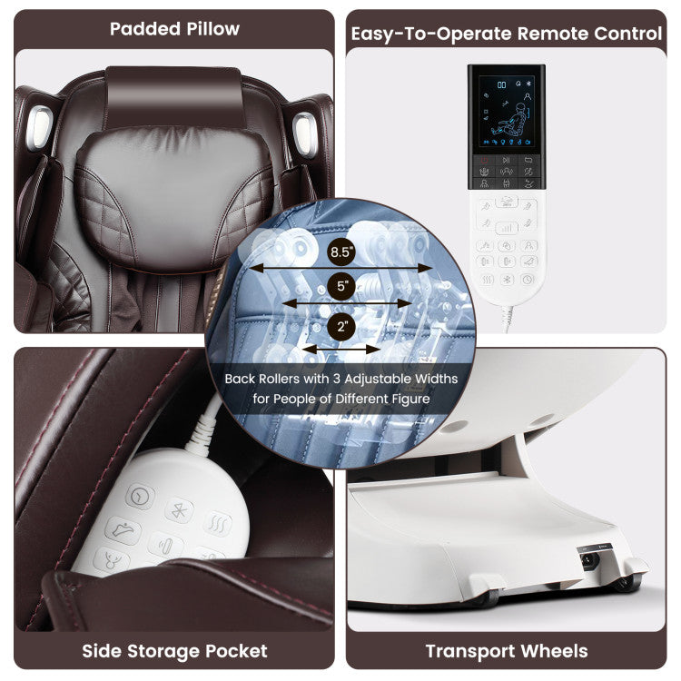Costway Provox 27-Comfort Full Body Massage Chair with SL Track Airbags Heating JL10027WL