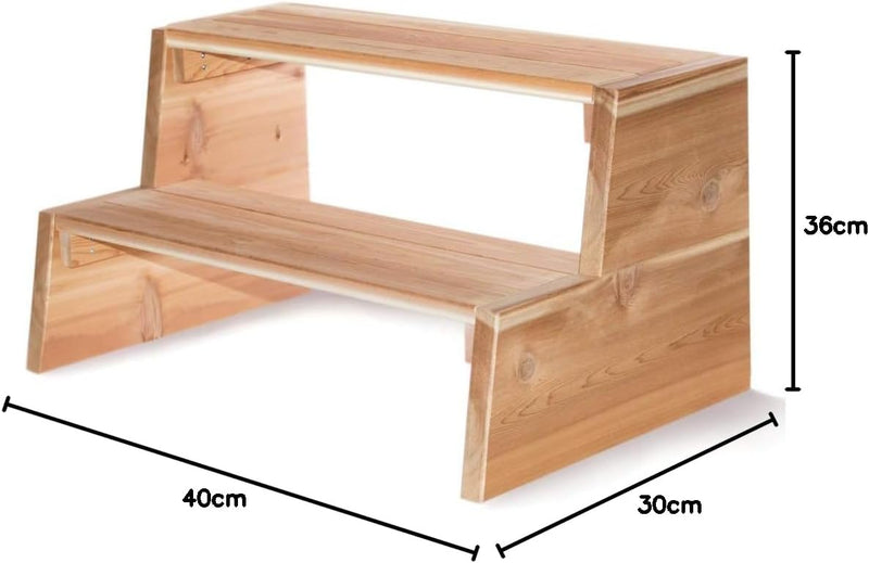 All Things Cedar Spa Steps Stool HT34