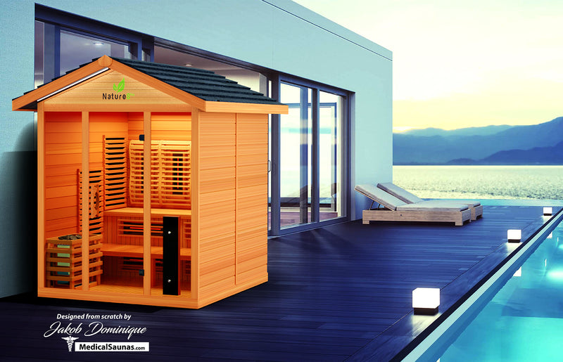 Medical Sauna Hybrid Outdoor Sauna Nature 8 Plus Version 2