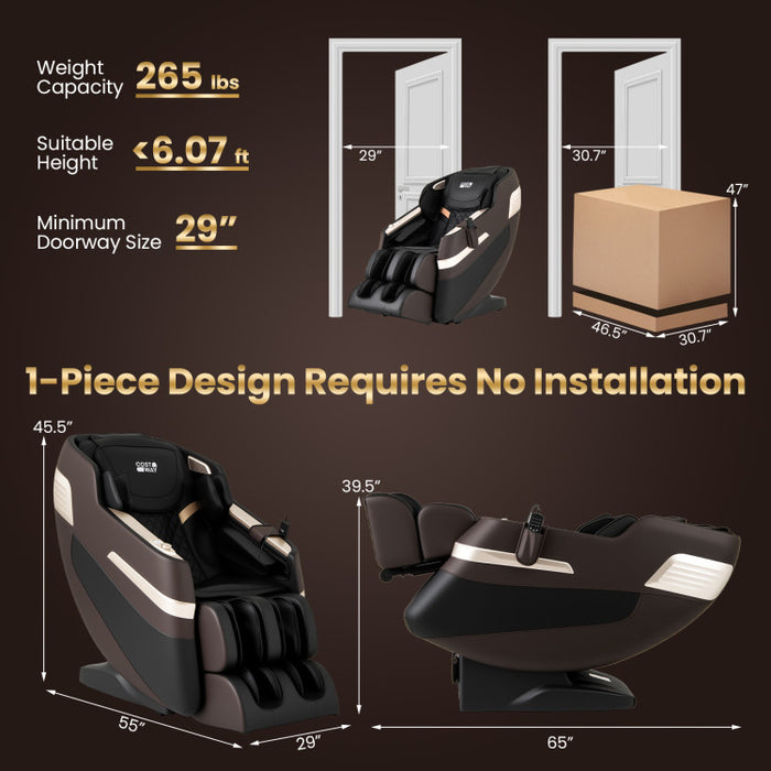 Costway Relaxation 44 - Fully Body Massage Chair with Airbags and Waist Heater JL10044BN