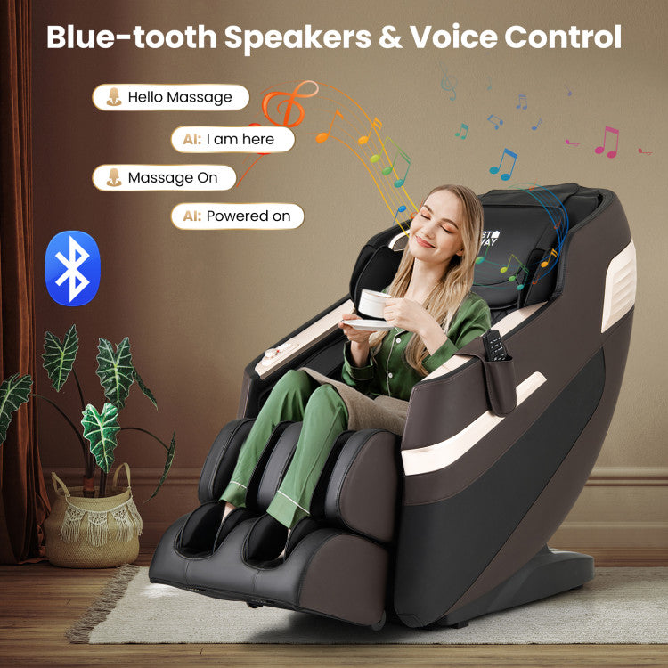 Costway Relaxation 44 - Fully Body Massage Chair with Airbags and Waist Heater JL10044BN