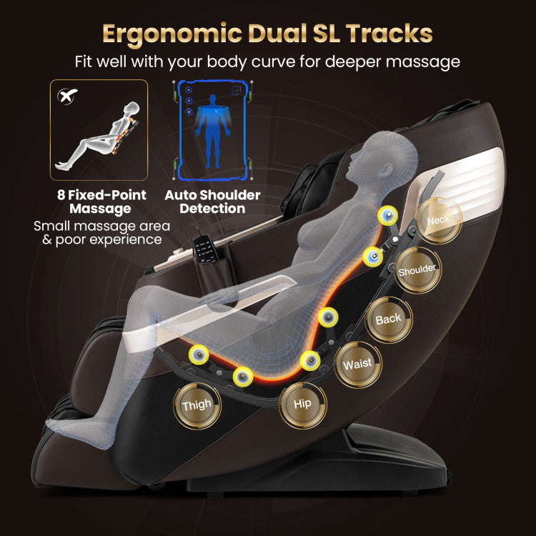 Costway Relaxation 44 - Fully Body Massage Chair with Airbags and Waist Heater JL10044BN