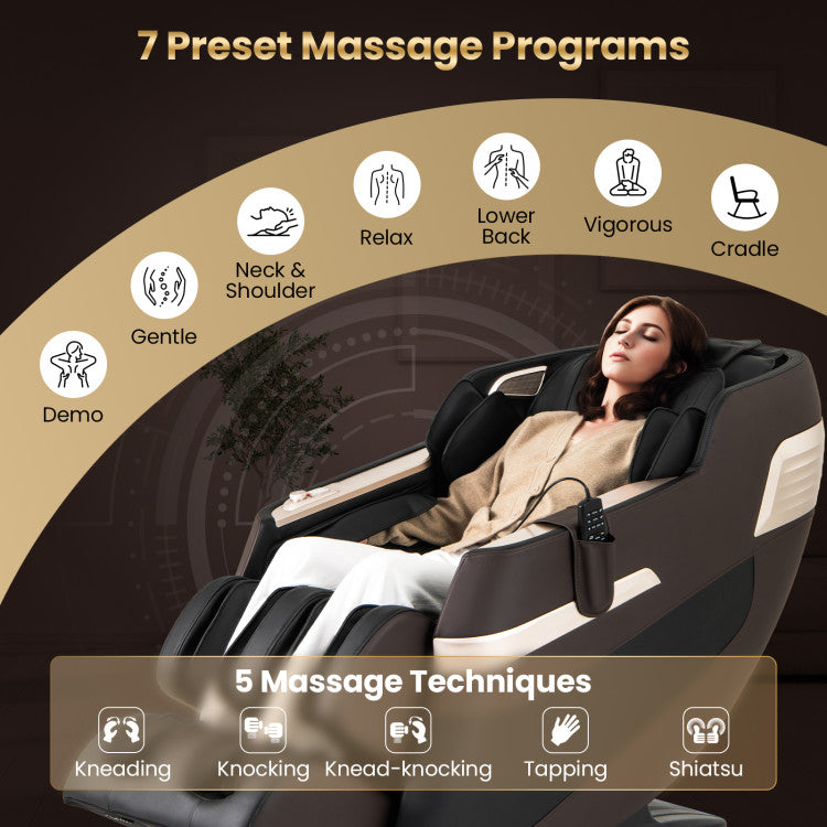 Costway Relaxation 44 - Fully Body Massage Chair with Airbags and Waist Heater JL10044BN