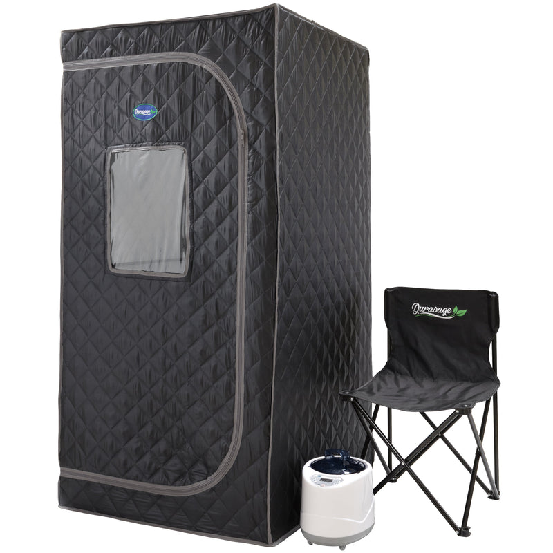 Durasage Health Portable Full Body Steam Sauna for at Home | 1200W 2.6L Steam Generator Including Remote Control | Portable Chair (1-Person) DSS-1P-03
