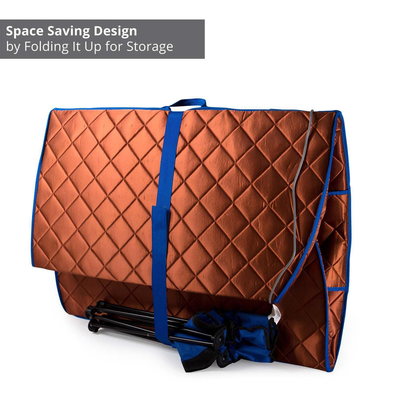Durasage Health Large Portable Low EMF Negative Ion Indoor Sauna with Chair and Heated Footpad Included - Copper DIF-5000_COPPER