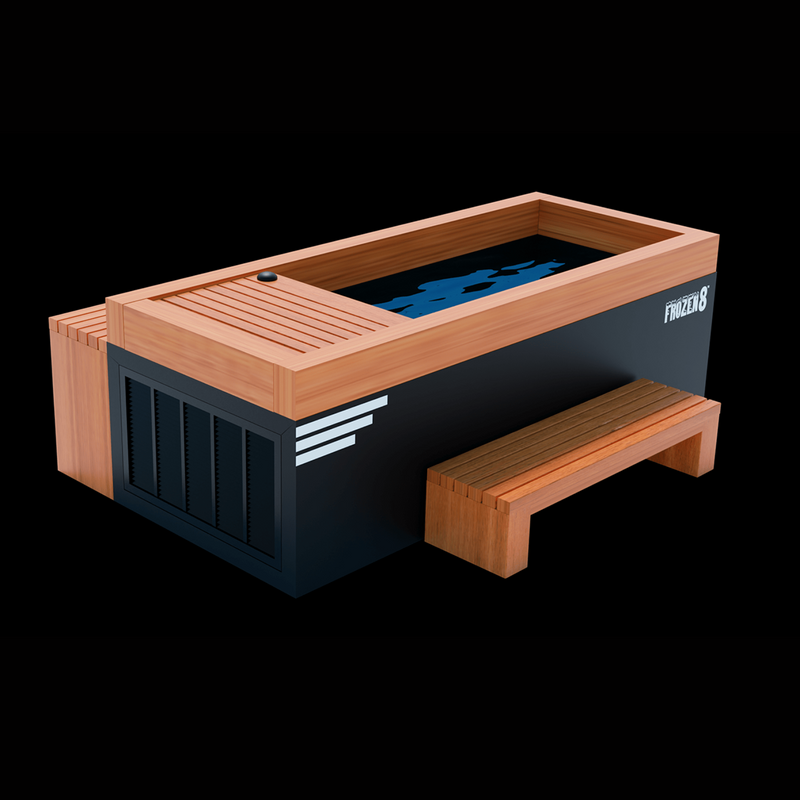 Medical Sauna Frozen 8 Cold Plunge with Bar Counter & Heavy Duty Step
