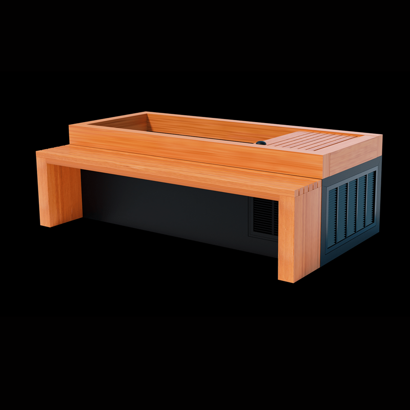 Medical Sauna Frozen 8 Cold Plunge with Bar Counter & Heavy Duty Step