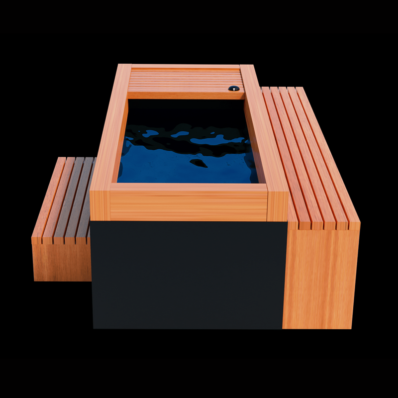 Medical Sauna Frozen 8 Cold Plunge with Bar Counter & Heavy Duty Step