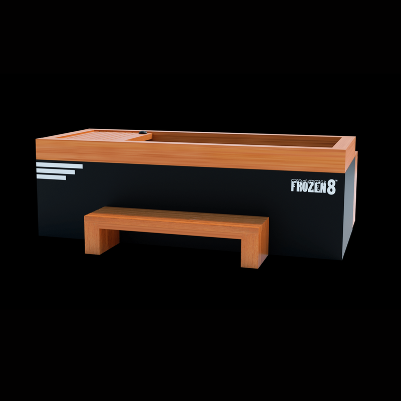 Medical Sauna Frozen 8 Cold Plunge with Bar Counter & Heavy Duty Step