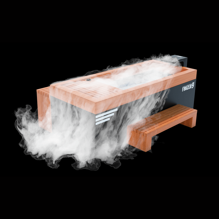 Medical Sauna Frozen 9 Cold Plunge with Bar Counter & Heavy Duty Step and Essential Oil Infuser & Steam Generator