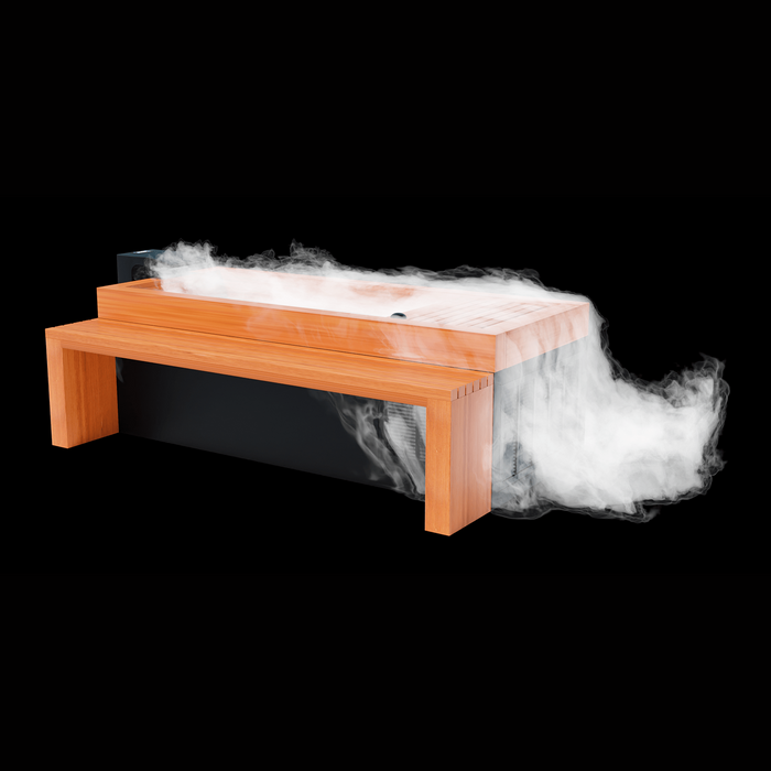 Medical Sauna Frozen 9 Cold Plunge with Bar Counter & Heavy Duty Step and Essential Oil Infuser & Steam Generator
