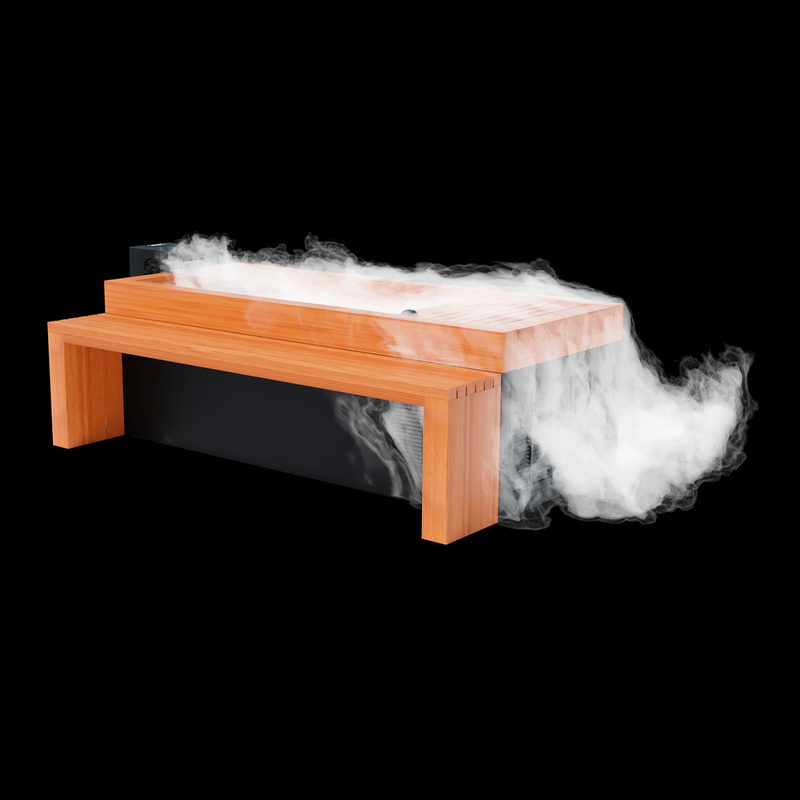 Medical Sauna Frozen 6 Cold Plunge with Bar Counter & Heavy Duty Step and Essential Oil Infuser & Steam Generator