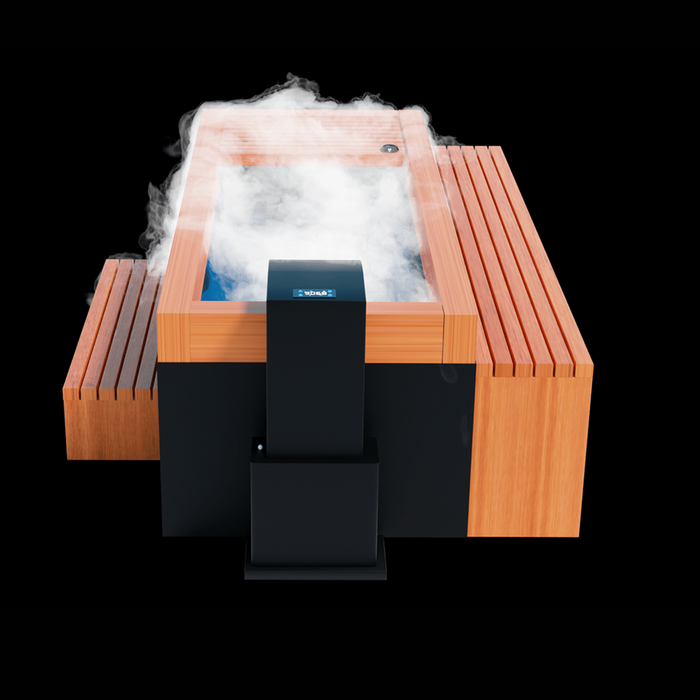 Medical Sauna Frozen 9 Cold Plunge with Bar Counter & Heavy Duty Step and Essential Oil Infuser & Steam Generator
