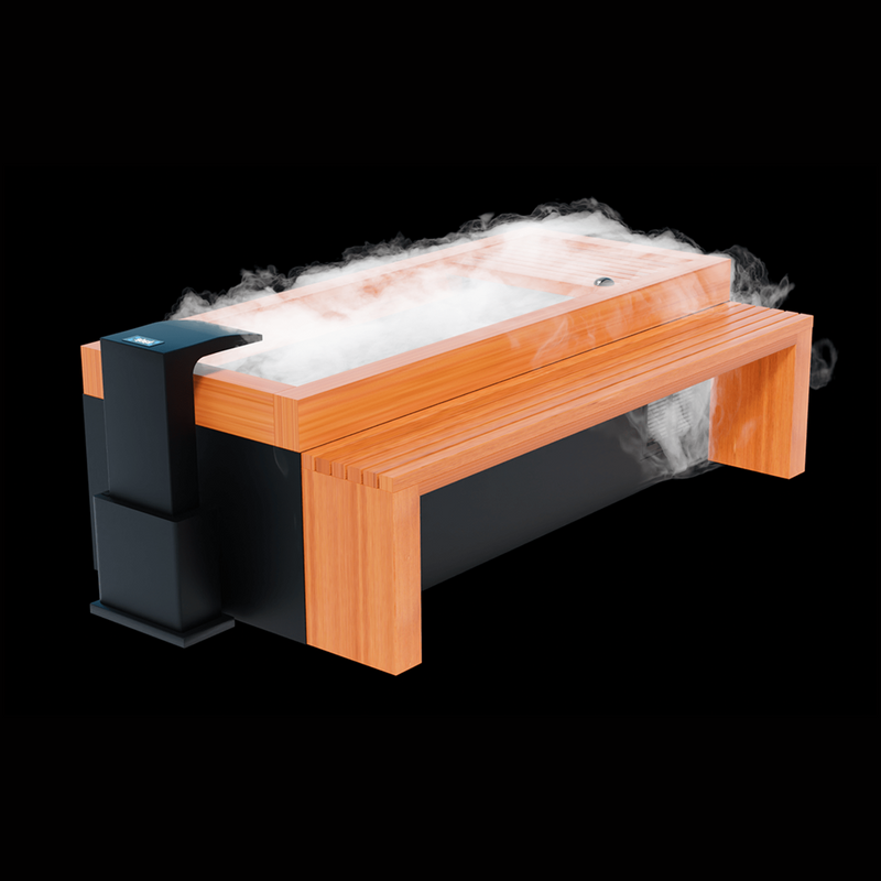 Medical Sauna Frozen 6 Cold Plunge with Bar Counter & Heavy Duty Step and Essential Oil Infuser & Steam Generator