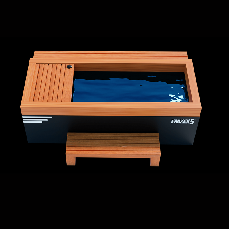 Medical Sauna Frozen 5 Cold Plunge with Bar Counter & Heavy Duty Step