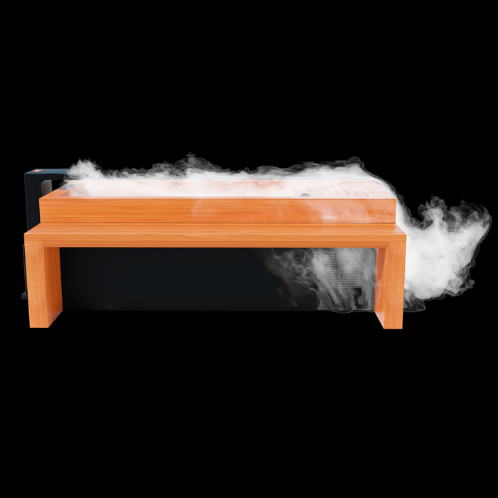 Medical Sauna Frozen 9 Cold Plunge with Bar Counter & Heavy Duty Step and Essential Oil Infuser & Steam Generator