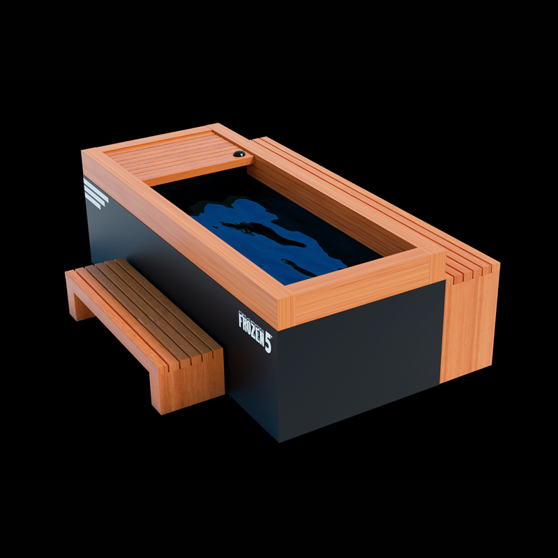 Medical Sauna Frozen 5 Cold Plunge with Bar Counter & Heavy Duty Step