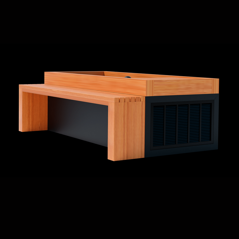 Medical Sauna Frozen 5 Cold Plunge with Bar Counter & Heavy Duty Step