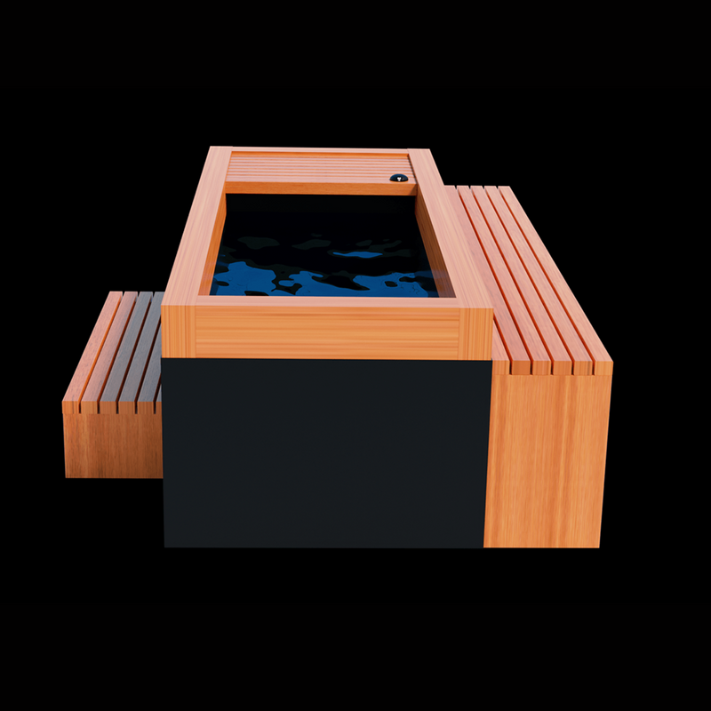 Medical Sauna Frozen 5 Cold Plunge with Bar Counter & Heavy Duty Step