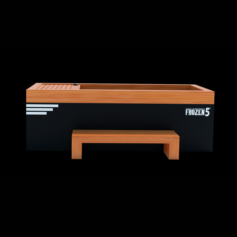 Medical Sauna Frozen 5 Cold Plunge with Bar Counter & Heavy Duty Step