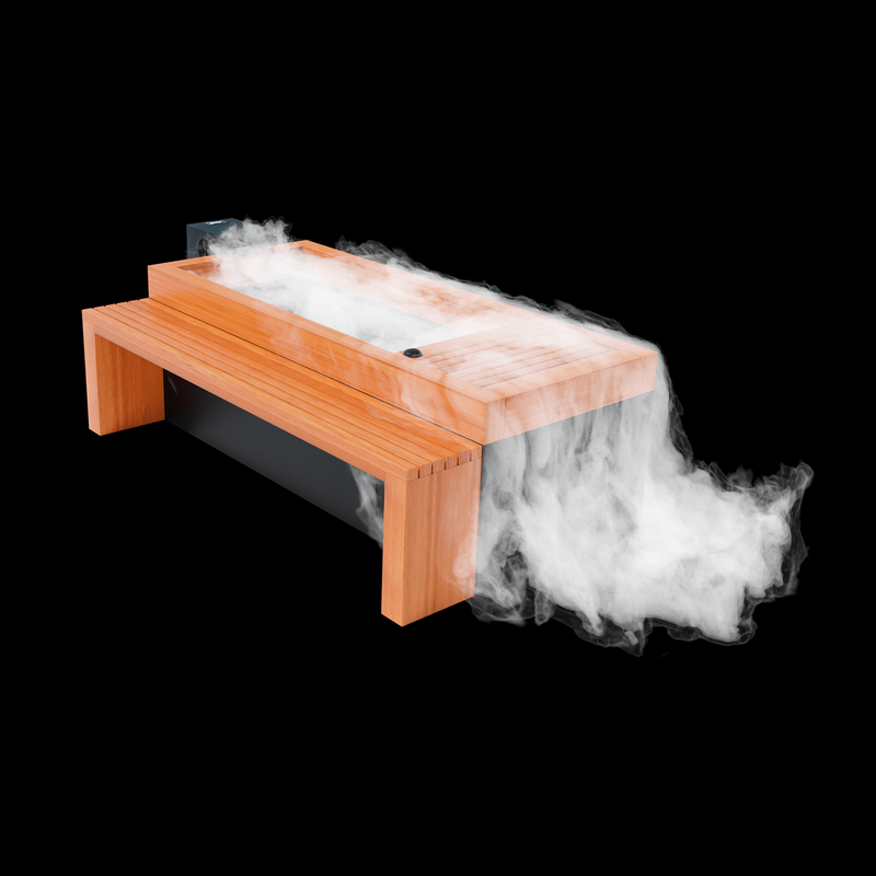 Medical Sauna Frozen 3 Cold Plunge with Bar Counter & Heavy Duty Step and Essential Oil Infuser & Steam Generator
