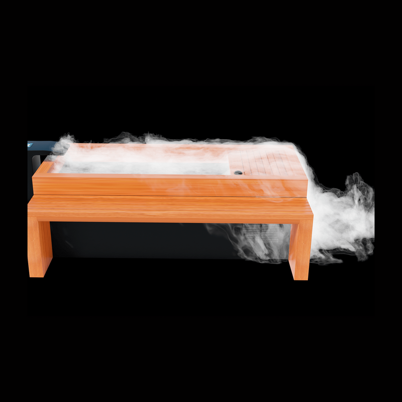 Medical Sauna Frozen 3 Cold Plunge with Bar Counter & Heavy Duty Step and Essential Oil Infuser & Steam Generator