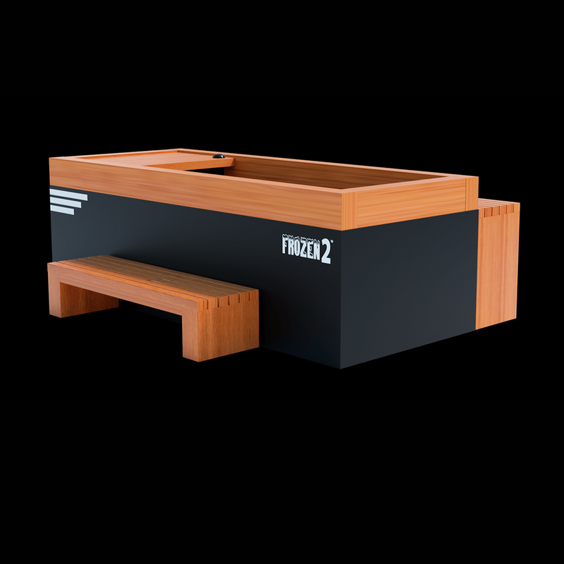 Medical Sauna Frozen 2 Cold Plunge with Bar Counter & Heavy Duty Step