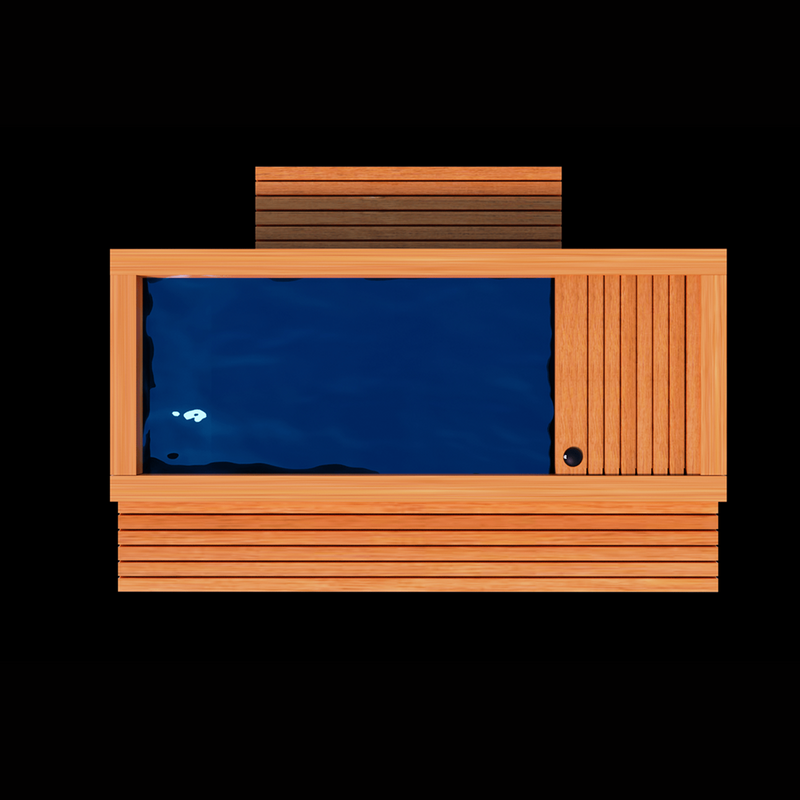 Medical Sauna Frozen 2 Cold Plunge with Bar Counter & Heavy Duty Step