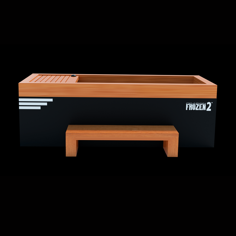Medical Sauna Frozen 2 Cold Plunge with Bar Counter & Heavy Duty Step