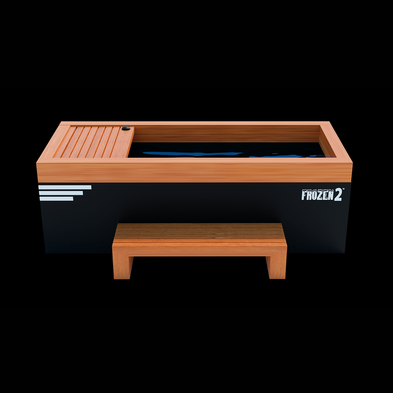 Medical Sauna Frozen 2 Cold Plunge with Bar Counter & Heavy Duty Step