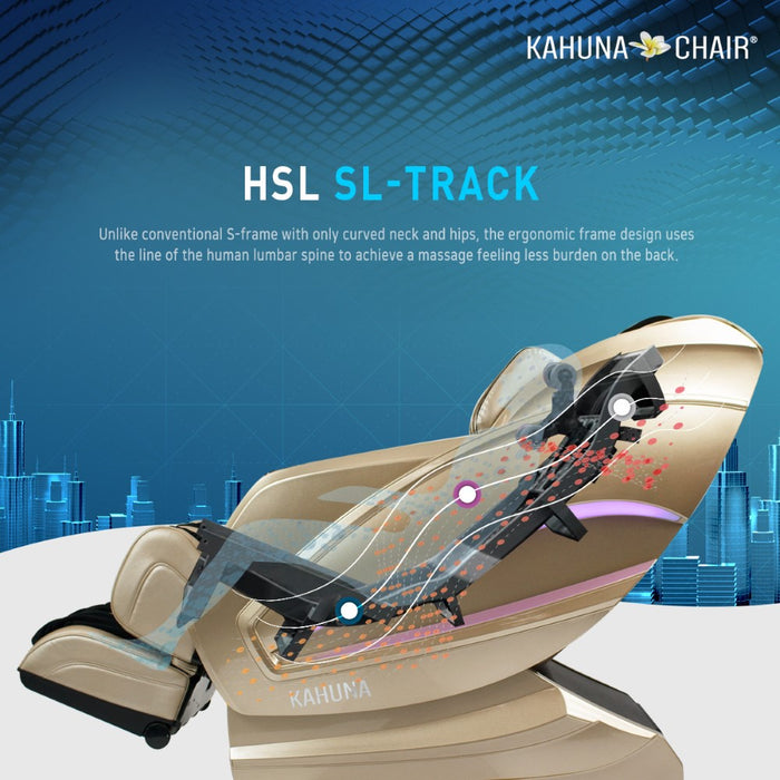 Kahuna Massage Chair Exquisite Rhythmic HSL-Track Massage Chair with a handheld remote controller KCMHMKappaGold